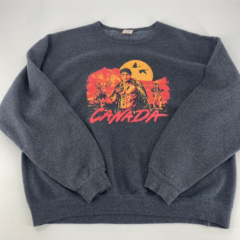 Jerzees Super Sweats‎ Canada Graphic Crewneck Sweatshirt XL Men